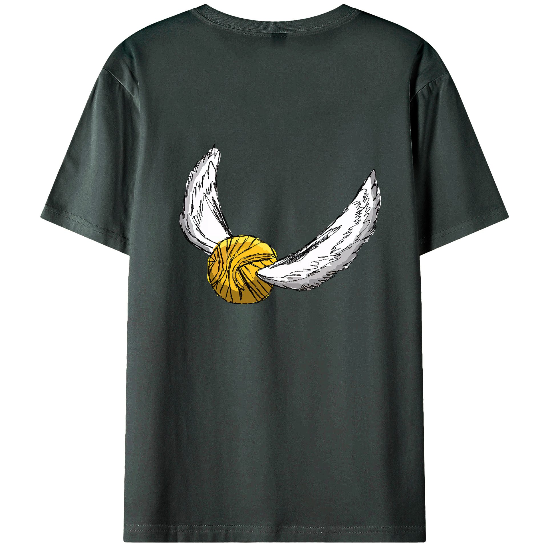 （画像用） Harry Potter ハリー・ポッターシリーズ 綿100％ メンズ半袖Tシャツ（バックプリント） 通気性